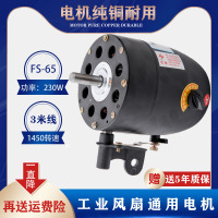 工业风扇电机配件电风扇牛角扇大配件电机落地扇大功率摇头机械式F8|650型纯铜电机(3米加长线)