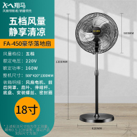 摇头趴地扇强力电风扇办公室台式电扇家用落地扇工业风扇大风力O4|18寸三页商务落地扇[工业款电机-强劲风力]