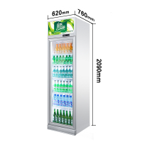 创雪饮料展示柜超市保鲜柜四门冰箱商用酒吧冷柜便利店冷藏展示柜C0|一体把手单门620-760-2090mm