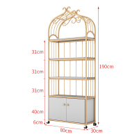 北欧轻奢大理石美甲桌椅套装网红内置吸尘器带插座单双三人美甲桌T1|置物架80*30*190 标配