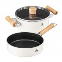 [新品]爱仕达纯净不粘锅辅食锅煮面热奶煎饼宝宝专用煎锅汤锅奶锅套装锅 白色