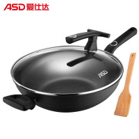 [新品]爱仕达 ASD 炒锅炒菜锅无烟硬氧不粘锅34CM平底电磁炉煤燃气通用CL34B3WG