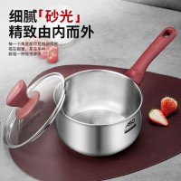 NS16B5WG 16cm 爱仕达316不锈钢奶锅加厚复底煤气燃气电磁炉通用煮锅小16CM明火适用婴儿宝宝辅食锅汤锅热奶