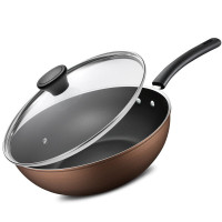 34cm不粘炒锅-不挑炉灶 爱仕达ASD 不粘锅炒锅健康轻油平底炒菜锅具30CM电磁炉燃煤气通用不沾锅 NWG8330E