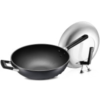 32CM CL32T5Q 爱仕达(ASD)金刚旋风炒锅第二代钛不粘油你控炒菜锅 明火电磁炉通用