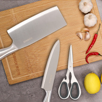 康巴赫整竹菜板多功能创意菜刀 切片刀 全套厨房不锈钢刀具四件套 套刀