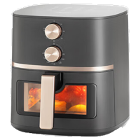 美的(Midea)空气炸锅 不用翻面 家用全自动 可视 实用大容量 金属内腔 5.3L KZE538J5