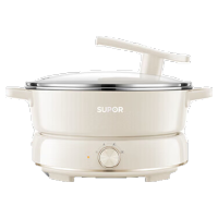 苏泊尔(SUPOR)电火锅H30YKX56电煮电炒锅电蒸锅家用多功能锅上蒸下煮分体设计2200w猛火速沸6L大容量