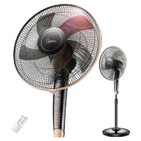 美的(Midea)家用落地扇FS40-13GR立式广角摇头轻音低燥电扇易拆洗转页扇远距送风五叶智能远程遥控7.5H定时