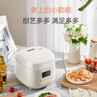 美的迷你小型电饭煲1-4人电饭锅家用智能保温预约多功能煲汤煮粥不粘白玉晶釜内胆小饭煲约2L升RC182