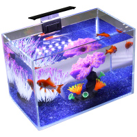 超白鱼缸 超白玻璃水族箱 小型鱼缸造景桌面客厅乌龟缸缸金鱼缸