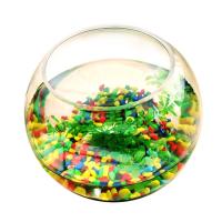 圆型小鱼缸玻璃桌面创意鱼缸乌龟缸小型造景水培花瓶