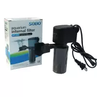 三合一内置过滤器 小型鱼缸水族箱过滤增氧冲浪器 15W