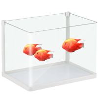 热弯鱼缸免换水懒人生态鱼缸小型水族箱超白玻璃金鱼缸水缸