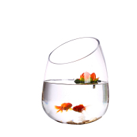 玻璃水培植物花瓶透明斜口鱼缸斜口绿萝水培花盆水培器皿水族