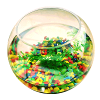 鱼缸小型家用客厅小玻璃桌面家用迷你金鱼缸圆形水培加厚养鱼缸园