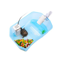乌龟缸水陆缸带晒台养乌龟的专用缸巴西龟缸大型养龟盆乌龟箱别墅