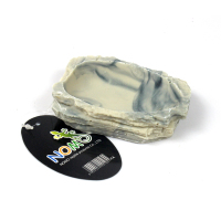 爬虫乌龟水盆食盆陆龟蜥蜴守宫角蛙蜘蛛龟箱仿真岩石盆食盘水盘