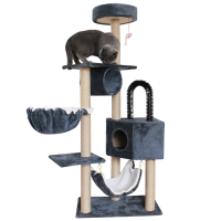 猫爬架猫窝猫树一体猫咪架子跳台墙大型玩具猫抓爬柱剑麻别墅猫塔