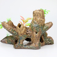 水族箱鱼缸龟缸缸虾池造景装饰树根仿真陶瓷树干沉木流木