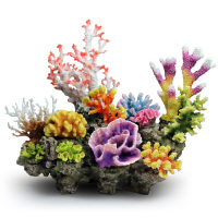 鱼缸假山珊瑚造景 水族箱仿真海水装饰贝壳珊瑚礁水景套餐