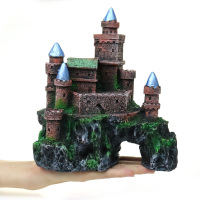 鱼缸装饰品仿真假山石造景用品摆件水族箱设计房子欧式城堡大小号