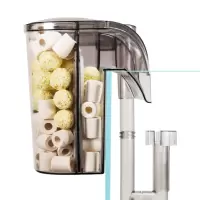 鱼缸壁挂过滤器除油膜小型瀑布式壁挂式循环水泵外置过滤桶超