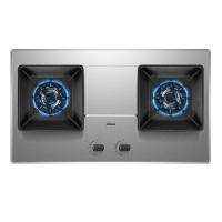 老板(ROBAM) 燃气灶嵌入式家用灶具不锈钢灶台双眼灶 5.2kW火力可调节底盘台嵌两用单灶具57G7A熄火保护