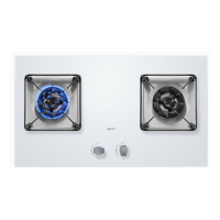 名气(MQ)老板出品 燃气灶天然气家用嵌入式 5.2KW大火力猛火煤气灶双灶换灶不改孔月光白灶具A6830B