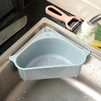 厨房水槽三角沥水篮吸盘式洗菜盆过滤水置物架洗碗池抹布纳丽雅收纳挂篮