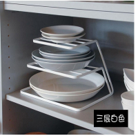 厨房双层碟子架橱柜内分层架纳丽雅置物架碗碟餐盘分隔板盘子收纳架碗架沥水架