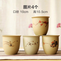 古达素陶多肉植物花盆陶瓷简约室内素烧粗陶仙人球陶土陶罐瓦盆子 款式十二 中等 款式十一印花4个