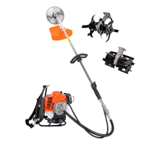 古达割机背负式汽油割灌机小型农用收割机多功能坪机锄松土机 四冲139背负式割草机标配带松土锄草轮