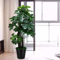 古达仿真植物客厅落地盆景大型绿植盆栽花仿真假树室内植被 1米5两叉树带盆