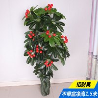 古达假树仿真植物红掌大型落地盆栽树塑料假花客厅室内装饰绿植 1.5米盘龙果不带盆