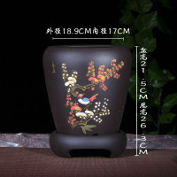 紫砂花盆兰花专用古达盆景盆陶瓷圆形建兰四季兰君子兰客厅送托盘 黑色点彩龙蛋 关注收藏,优先发货