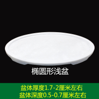 假山盆景盆长方形天然大理石汉白玉古达花盆吸水石山水盆椭圆形浅口盆 白色椭圆长80厘米宽42厘米 小