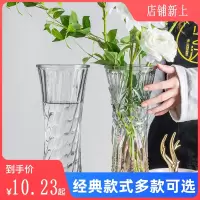 特大号玻璃花瓶透明水养富贵竹花瓶古达客厅家用插花瓶摆件