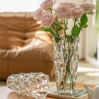 花瓶客厅插花轻奢花瓶古达水晶玻璃瓶大ins风高级感鲜花水培网红水养花瓶
