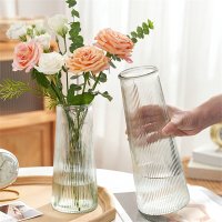 [赠品优质评价截图后联系客服领取]两件套北欧玻璃花瓶古达透明水养鲜花百合富贵竹花瓶客厅插花摆件