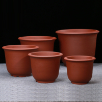 紫砂花盆兰花盆绿萝花盆古达特大号圆花盆仿古京中