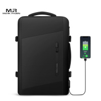 防水可扩容背包商务大容量双肩包男士出差旅行17寸电脑包休闲时尚