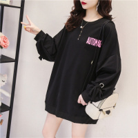 迪鲁奥(DILUAO)2021秋装新款孕妇装上衣特大码胖mm字母印花长袖宽松卫衣薄200斤