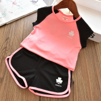 迪鲁奥(DILUAO)亲子男女童速干运动套装儿童装弹力短袖T恤+短裤两件套兄弟姐妹装