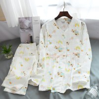 迪鲁奥(DILUAO)月子服 夏季薄款纱布纯棉春秋哺乳衣孕妇睡衣产后喂奶居家服