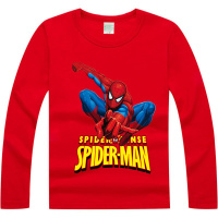 迪鲁奥(DILUAO)儿童长袖T恤长袖衣服蜘蛛侠图案纯棉儿童春秋装全棉长袖T恤长袖衣[夏]