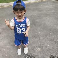 迪鲁奥(DILUAO)男女儿童全棉新款运动网眼透气套装吸汗背心 篮球服[夏]