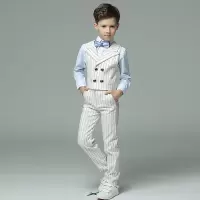 迪鲁奥(DILUAO)男童礼服夏英伦马甲套装小学生走秀六一演出服花童礼服儿童礼服男