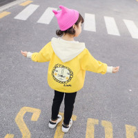 迪鲁奥(DILUAO)儿童外套女童秋装三岁韩版两岁女宝宝纯棉夹克上衣洋气小女童休闲装小孩衣服2021年秋