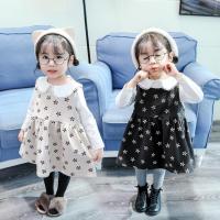 迪鲁奥(DILUAO)儿童套装女童秋季连衣裙两岁女宝宝洋气公主裙打底衫两件套童装2-3岁女童裙子儿童背心裙宝宝裙子秋